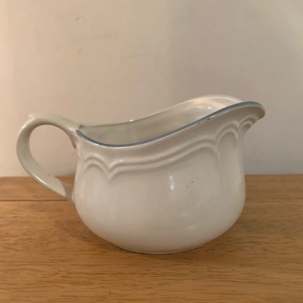 Cordella Blue Bonet Large Gravy Boat Stoneware Collection Vintage